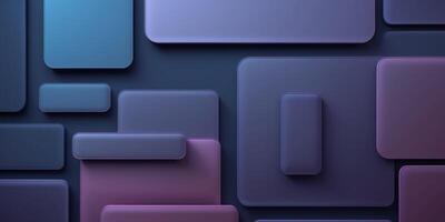 Rounded corner rectangles creating modern abstract background with blue and purple gradient. photo