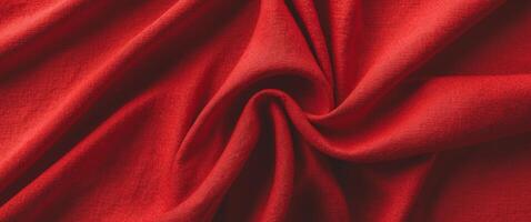 Rich Textured Red Fabric Background Ideal for Custom Text and Graphic Designs. photo
