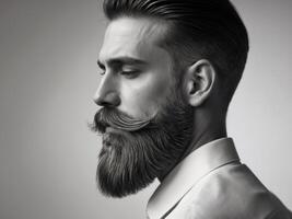A man with a beard and mustache photo