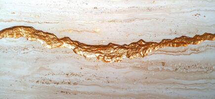 Abstract background with golden line on marble texture photo