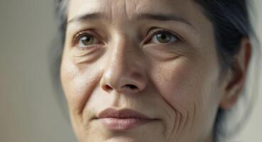 Hopeful Eyes in Soft Light Capturing Vulnerability and Resilience. photo