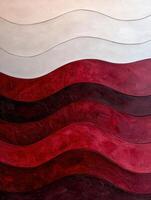 Abstract wavy pattern in red and white photo