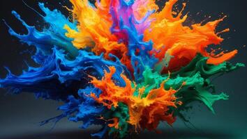 Dynamic Abstract Art That Features an Array of Vibrant Colors and Stunning Depth Effects. photo