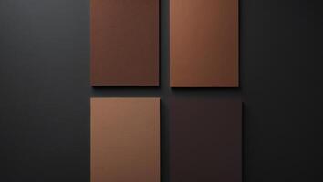 Four different colored squares on a black background photo