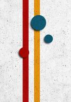 Abstract art with circles and lines on a textured background photo