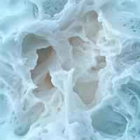 Abstract background of white foam with intricate patterns and textures photo