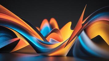 A Beautifully Colorful Abstract Geometry That is Composed of Various Vibrant Tones and Shapes photo