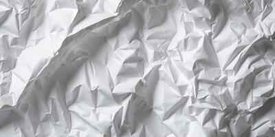 White crumpled paper texture background with a rough surface photo