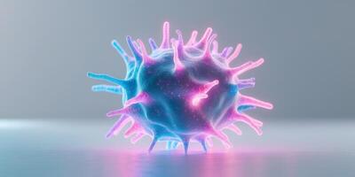 Abstract Glowing Cellular Structure Digital Art photo