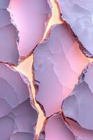 Abstract cracked surface with glowing light, creating a unique and visually striking texture photo