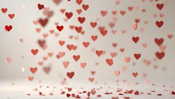 Falling Hearts - Valentine's Day Background photo