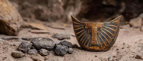 Ancient Egyptian artifact found in the desert photo
