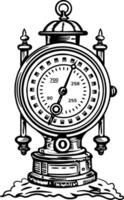 Ship barometer icon in sketchy style vector