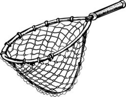 Fishing net icon in drawing style vector