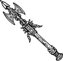 Harpoon weapon icon in vintage style vector