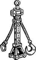 Sailor rigging tool icon in vintage style vector