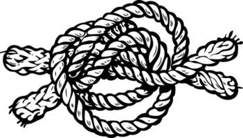 A vintage style icon of a rope knot vector