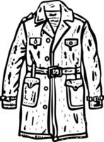 A vintage style icon of a sailor coat vector