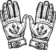 Sailor gloves icon in vintage style vector