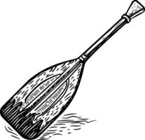 A sketchy icon of a wooden oar vector