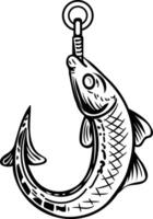 Fish bait icon in drawing style vector