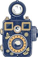 A vintage icon of an exposure meter vector