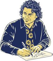 A sketchy vintage icon of celebrity autograph vector