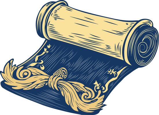 Parchment paper vintage style icon