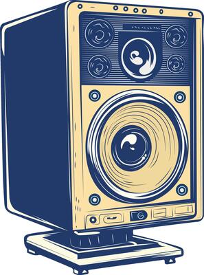 Studio speaker vintage style icon