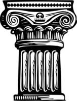Vintage illustration of ancient roman column vector
