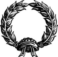 Vintage style illustration of roman laurel crown vector