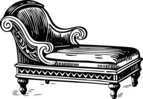 Roman sofa illustration in vintage style vector