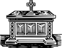 Holy altar illustration in vintage style vector
