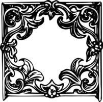 Vintage illustration of medieval scrollwork vector