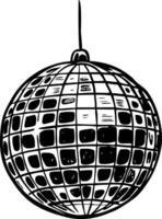 Vintage style illustration of a disco ball vector