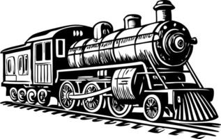 Vintage illustration of a steam locomotive vector