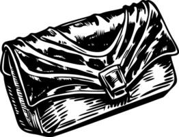 A sketchy illustration of a bridal clutch vector