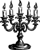Sketchy illustration of a vintage candelabra vector