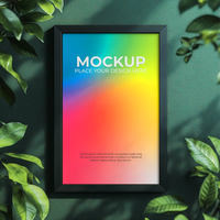 Contemporary empty picture frame for design mockups psd
