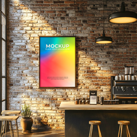 High-quality empty frame mockup for professional presentations psd