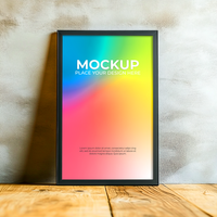 Professional blank frame template for design presentations psd