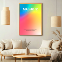 Simple and stylish empty picture frame for mockups psd