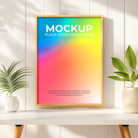 Professional blank frame template for digital presentations psd