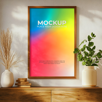 Artistic blank frame template for inspiring creative projects psd