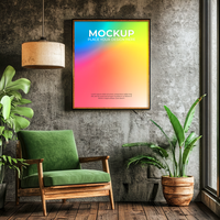 Elegant minimalist frame mockup for digital presentations psd