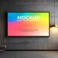 Realistic picture frame design for gallery-style interiors psd