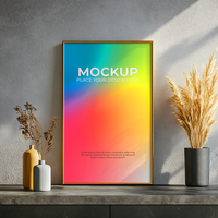 Decorative empty frame mockup for luxurious home interiors psd