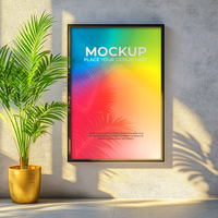 Simple and elegant blank frame for home decor concepts psd
