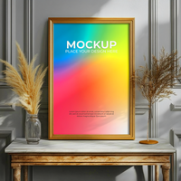 Clean and modern empty frame for professional design presentations psd