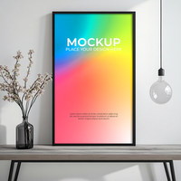 Elegant minimalist frame mockup for creative branding psd